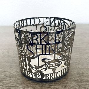 Bath & Body Works Christmas Holiday Silver Candle Holder Sleeve
